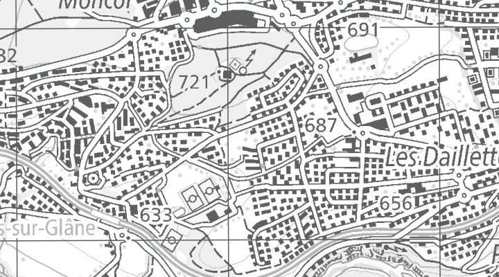 Kartenausschnitt: Villars-sur-Glâne