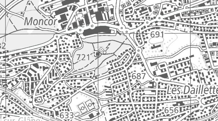 Kartenausschnitt: 1752 Villars-sur-Glâne