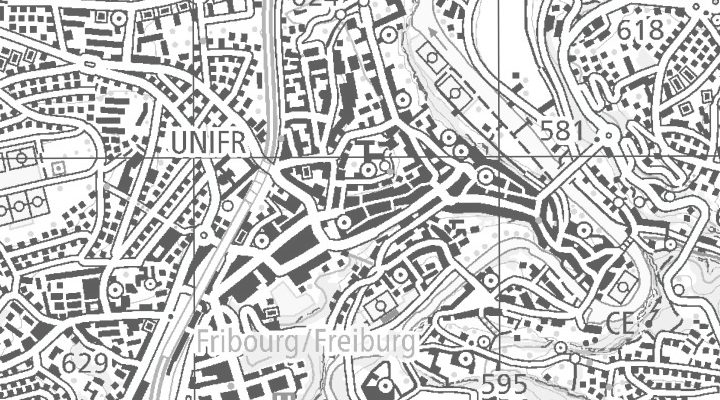 Kartenausschnitt: Fribourg