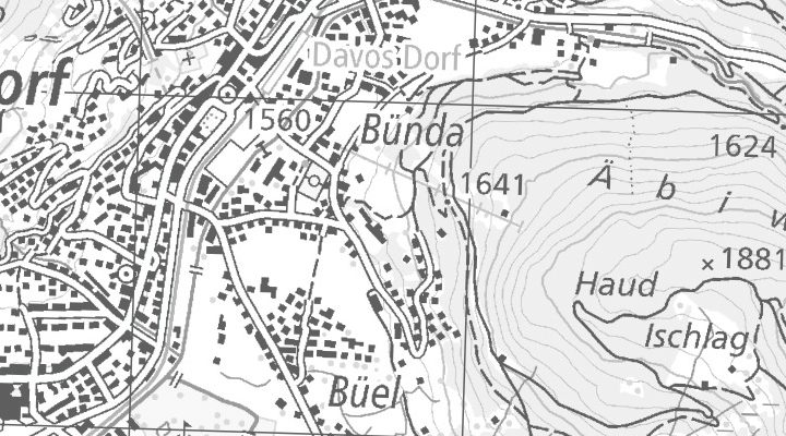 Kartenausschnitt: Baslerstrasse 9, 7260 Davos Dorf