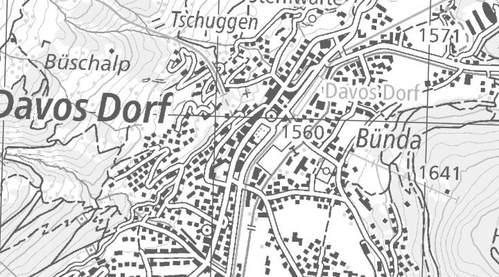 Kartenausschnitt: Promenade 152, 7260 Davos Dorf