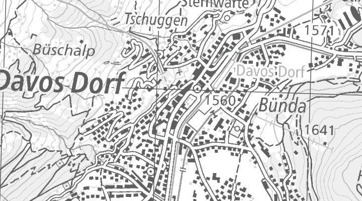 Kartenausschnitt: Promenade 157, 7260 Davos