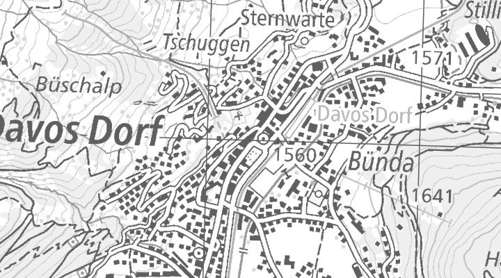 Kartenausschnitt: Promenade 159, 7260 Davos