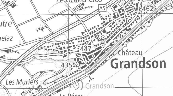 Kartenausschnitt: Grandson