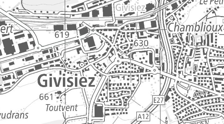 Kartenausschnitt: Rte du Mont Carmel 2, 1762 Givisiez