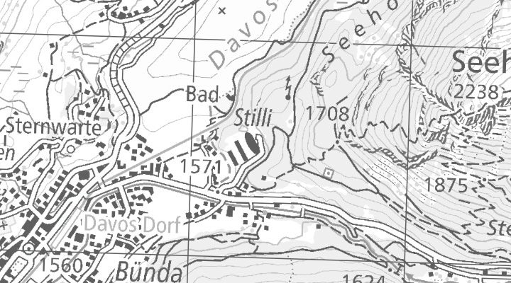 Kartenausschnitt: Baslerstrasse 9, 7260 Davos Dorf