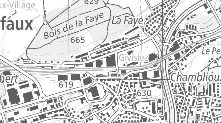 Kartenausschnitt: Rte du Tir-Fédéral 14, 1762 Givisiez