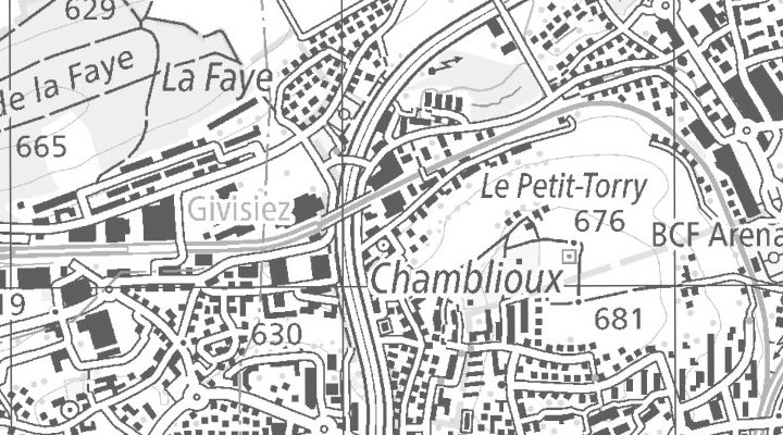 Kartenausschnitt: Rte du Coteau 7, 1763 Granges-Paccot