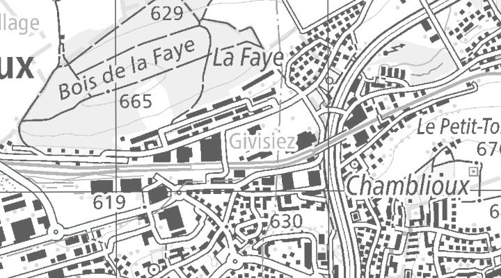 Kartenausschnitt: Rte du Tir Fédéral 18, 1762 Givisiez