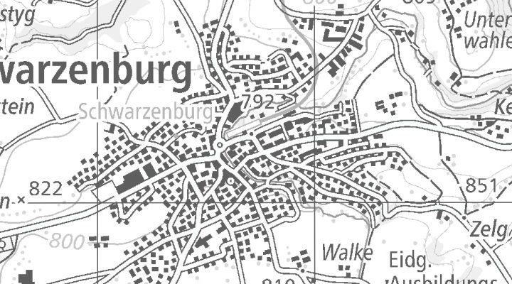 Kartenausschnitt: 3150 Schwarzenburg