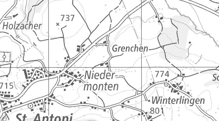 Kartenausschnitt: 2540 Grenchen