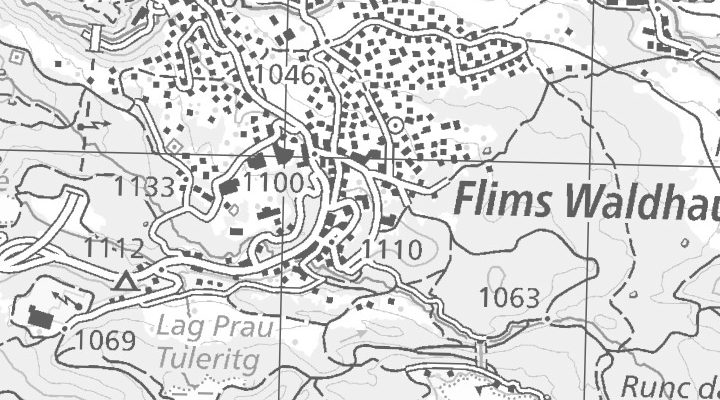 Kartenausschnitt: Rudi Dadens 1, 7018 Flims-Waldhaus