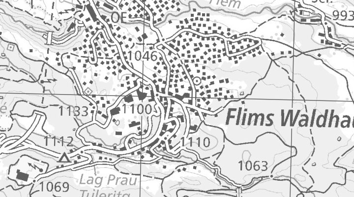 Kartenausschnitt: Via Sorts Sut 3, 7018 Flims-Waldhaus
