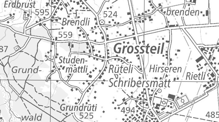 Kartenausschnitt: Giswil / Kanton Obwalden