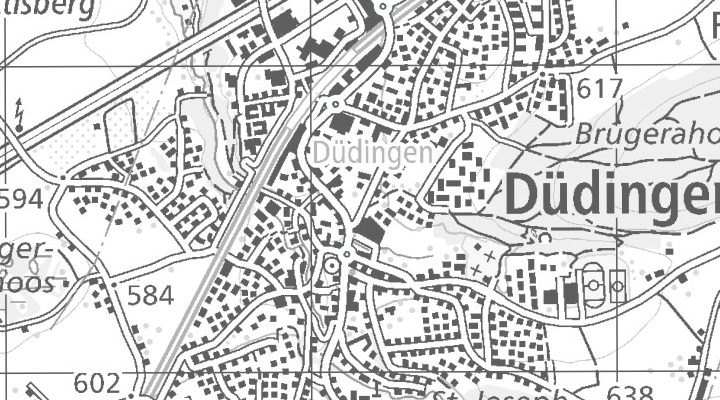 Kartenausschnitt: 3186 Düdingen