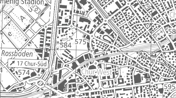 Kartenausschnitt: Rheinfelsstrasse 2, 7000 Chur