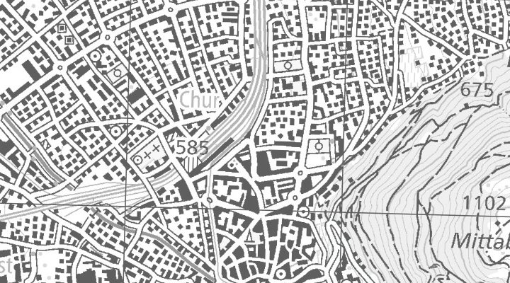 Kartenausschnitt: Alexanderstrasse 24, 7000 Chur