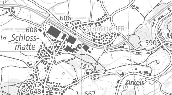 Kartenausschnitt: Industriestrasse 18, 3185 Schmitten FR