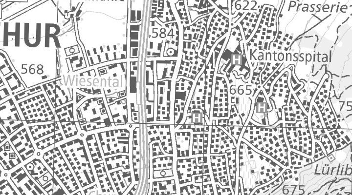 Kartenausschnitt: Masanserstrasse 136, 7000 Chur