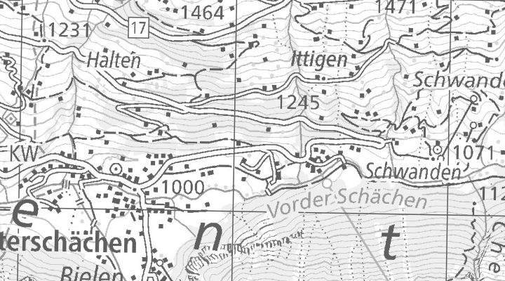 Kartenausschnitt: Klausenstrasse 91, 6465 Unterschächen