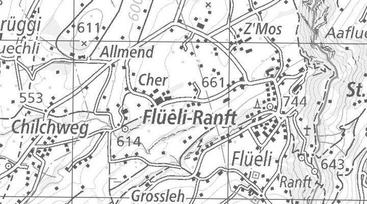 Kartenausschnitt: Dossen 1, 6073 Flüeli-Ranft
