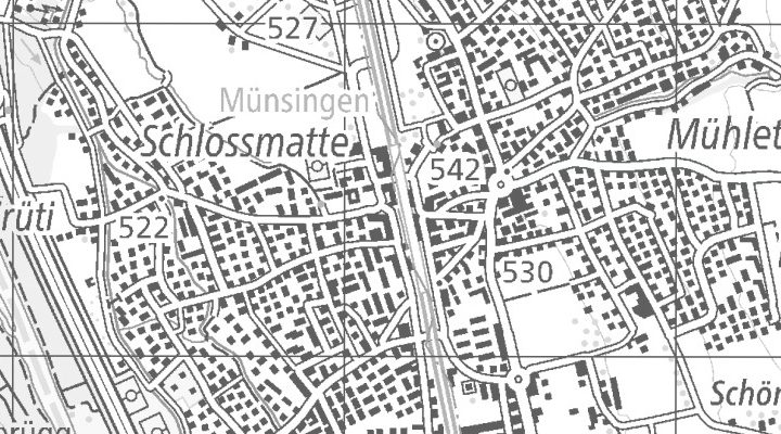 Kartenausschnitt: Dorfmattweg 2, 3110 BE Münsingen