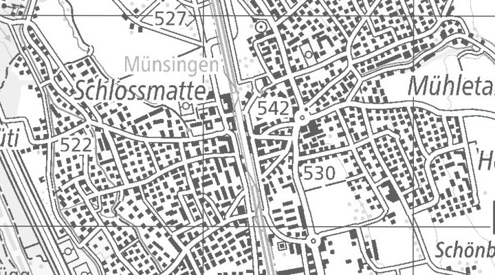 Kartenausschnitt: Dorfmattweg 2, 3110 BE Münsingen