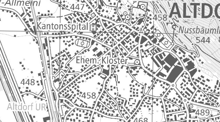 Kartenausschnitt: Gotthardstrasse 12, 6460 Altdorf & Homeoffice
