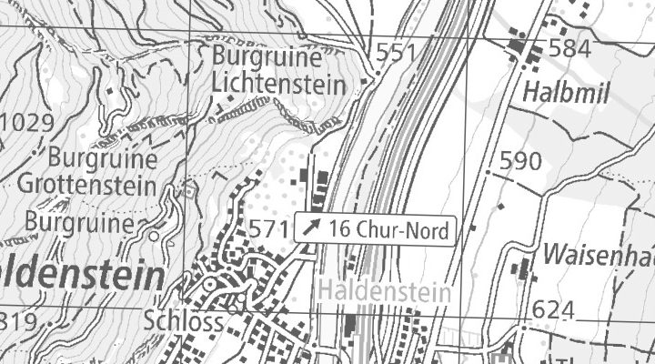 Kartenausschnitt: Oldisstrasse 59, 7023 Haldenstein