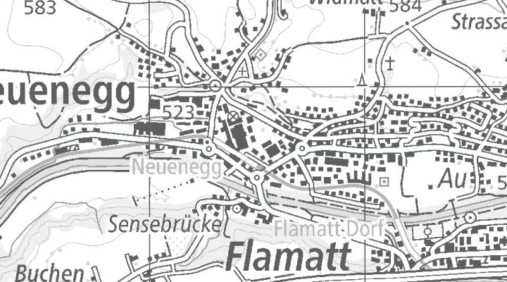 Kartenausschnitt: Fabrikstrasse 10, 3176 Neuenegg