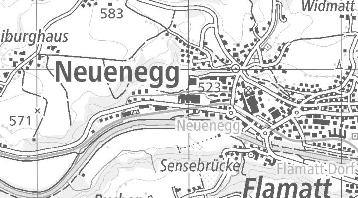 Kartenausschnitt: Laupenstrasse 30, 3176 Neuenegg