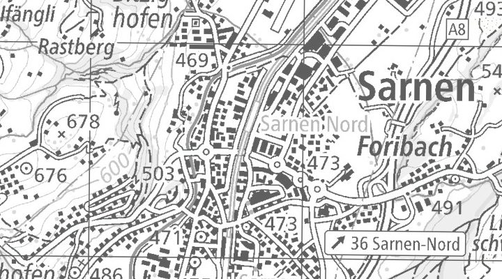 Kartenausschnitt: Industriestrasse 4, 6060 Sarnen