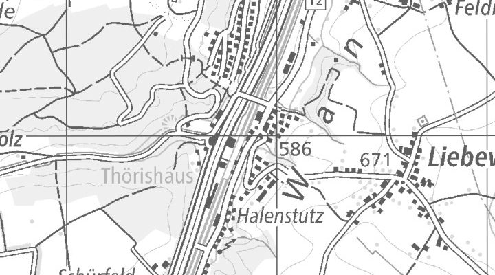 Kartenausschnitt: Freiburgstrasse 844, 3174 Thörishaus