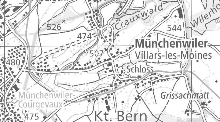 Kartenausschnitt: Craux-Strasse 4, 1797 Münchenwiler