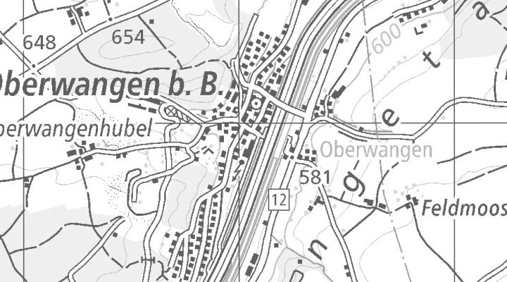 Kartenausschnitt: Wangentalstrasse 252, 3173 Oberwangen b. Bern
