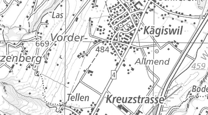 Kartenausschnitt: 6056 Kägiswil
