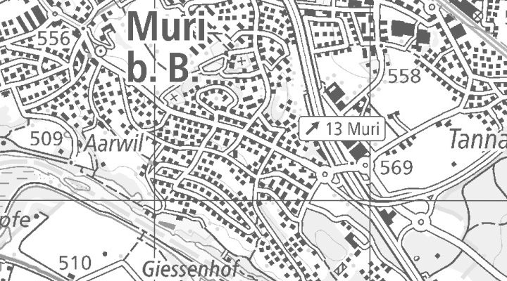 Kartenausschnitt: Thunstrasse 162, 3074 Muri b. Bern