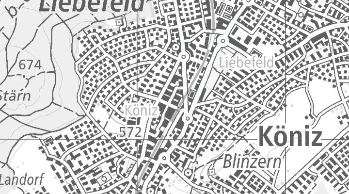 Kartenausschnitt: Bläuackerstrasse 1, 3098 Köniz
