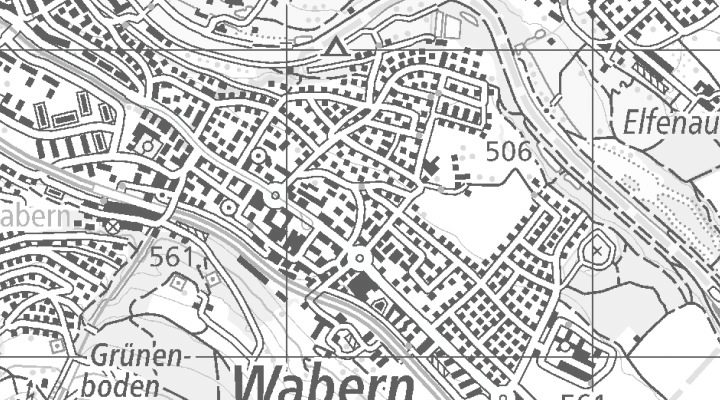 Kartenausschnitt: 3084 Wabern bei Bern