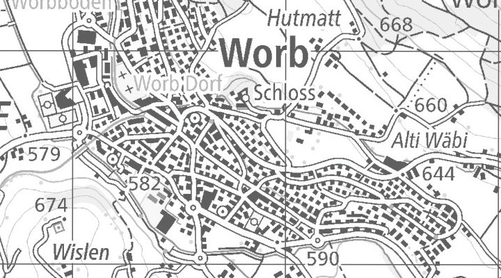 Kartenausschnitt: Industriestrasse 27, 3076 Worb