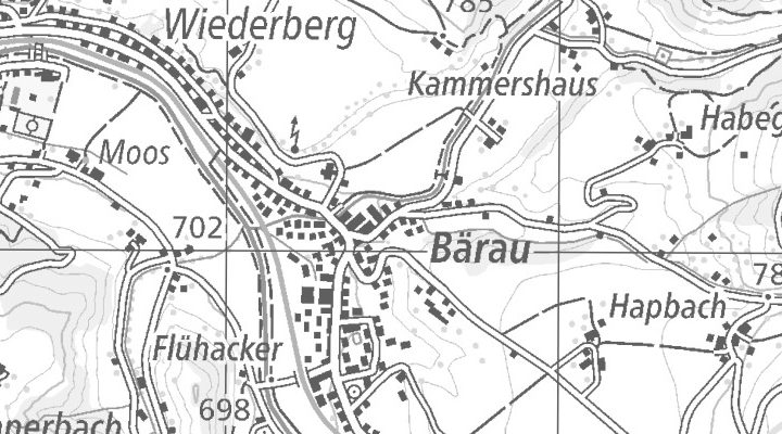 Kartenausschnitt: 3552 Langnau