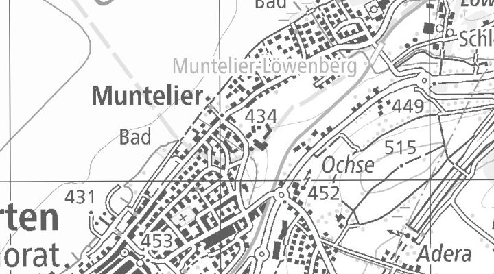 Kartenausschnitt: Fabrikstrasse 25, 3286 Muntelier