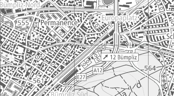 Kartenausschnitt: 3018 Bern, Schweiz, 3018 Bern