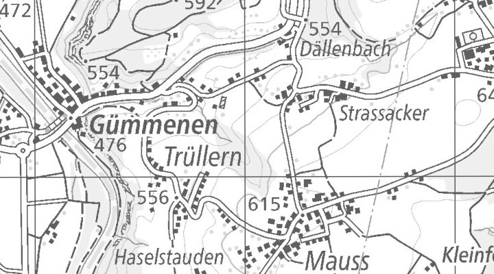 Kartenausschnitt: Dällenbach 196, 3205 Mühleberg