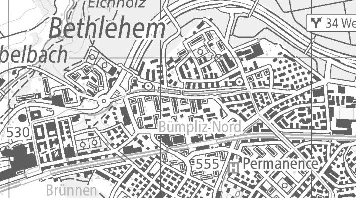 Kartenausschnitt: Fellerstrasse 21, 3027 Berna, Svizzera (e lavoro a domicilio)