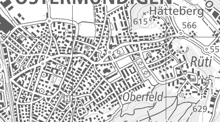 Kartenausschnitt: Schiessplatzweg 1, 3072 Ostermundigen