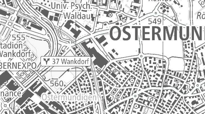 Kartenausschnitt: Milchstrasse 9, 3072 Ostermundigen