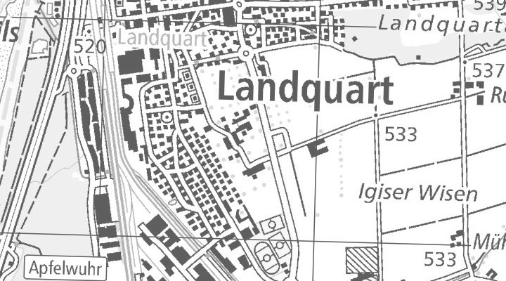 Kartenausschnitt: Bahnhofstrasse 13, 7302 Landquart