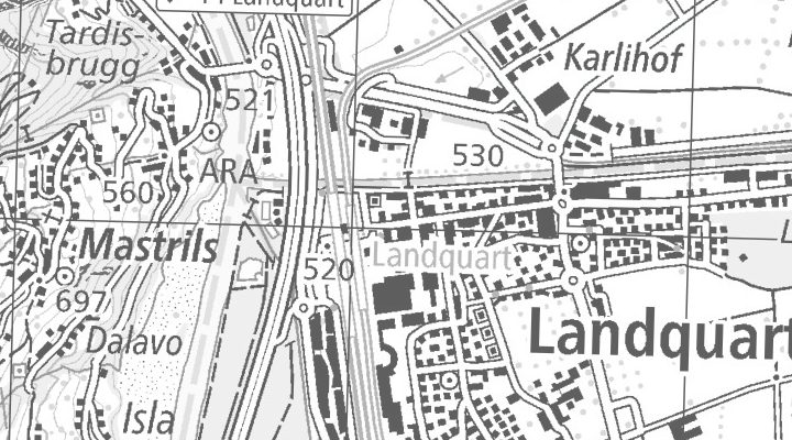 Kartenausschnitt: Bahnhofstrasse 9, 7302 Landquart