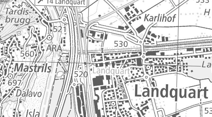 Kartenausschnitt: Bahnhofstrasse 13, 7302 Landquart